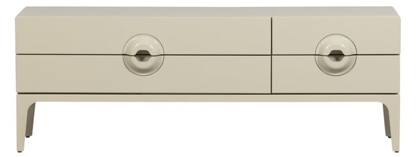 MUZZA TV stolík MEREG 160 x 57 cm biely