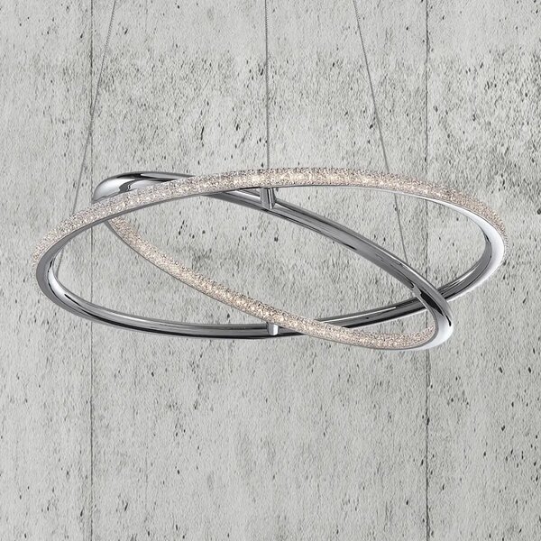 LED luster Livorno 45 Chrome