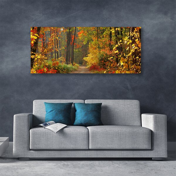 Obraz Canvas Les príroda jeseň 125x50 cm