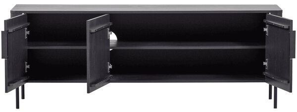 MUZZA TV stolík NARGU 154 x 56 cm čierny