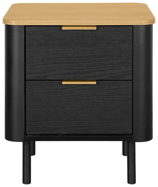 NOČNÝ STOLÍK, čierna, farba duba, 45/52/40 cm Xora - Obývacie zostavy, Online Only