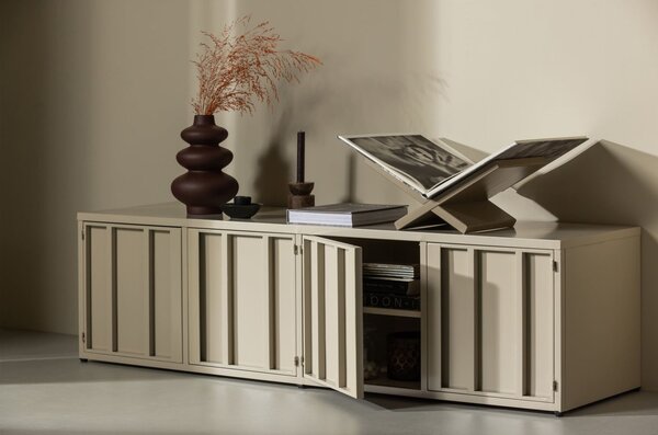MUZZA TV stolík VELEL 160 x 44 cm béžový