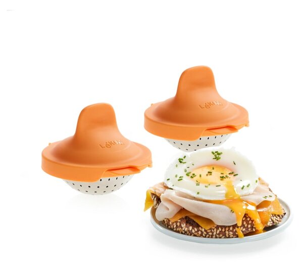 Silikónové formičky na stratené vajcia v súprave 2 ks Pouched egg cooker – Lékué