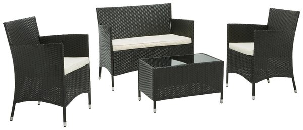 SÚPRAVA ZÁHRADNÉHO NÁBYTKU 4-dielne, kov, plast, sklo, textil Ambia Garden - Online Only záhrada, Online Only