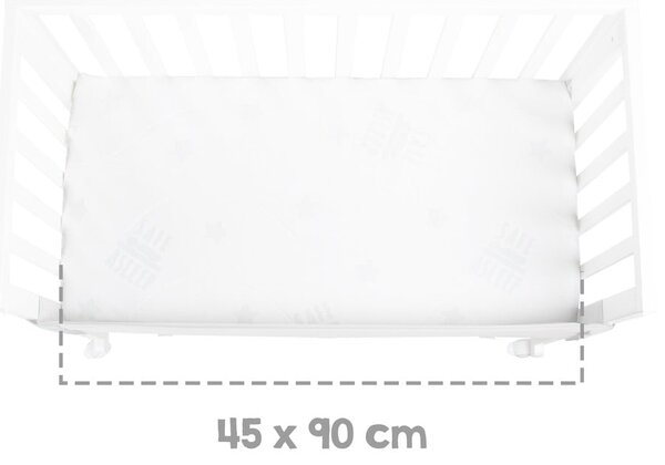 Biela postieľka 90x45 cm – Roba