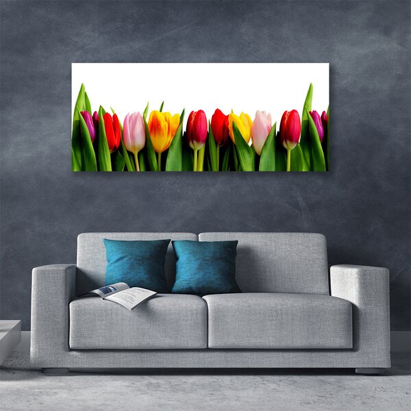 Obraz na plátne Tulipány rastlina 125x50 cm
