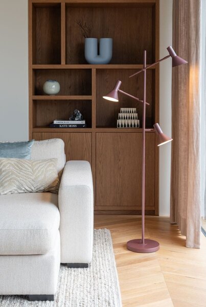 MUZZA Stojacia lampa IMIR 171 cm vínová