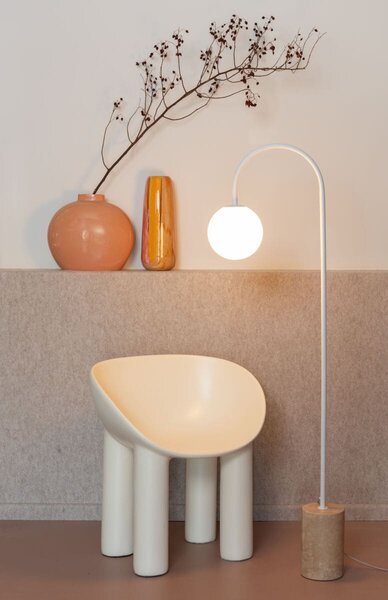 MUZZA Stojacia lampa LITOV 163 cm biela