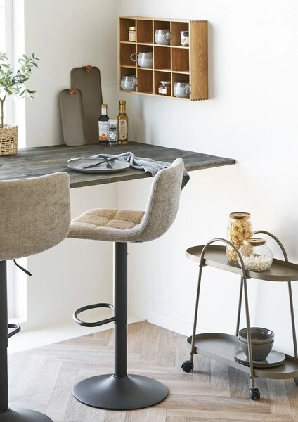 MUZZA Barová stolička DELFA 63 - 83 cm taupe