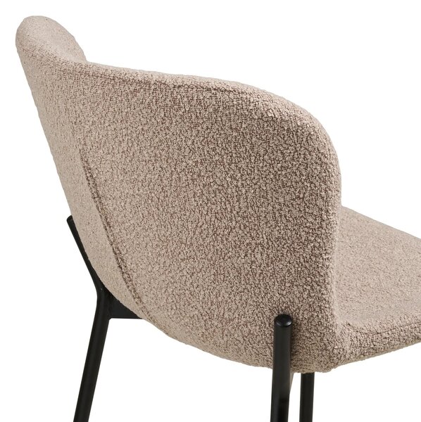 MUZZA Barová stolička MACADA 65 cm bouclé béžová
