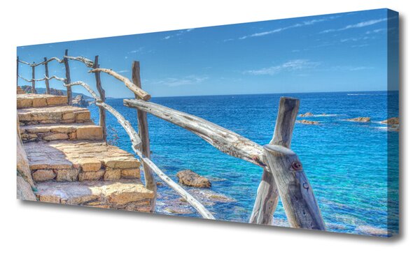 Obraz na plátne Schody more architektúra 125x50 cm
