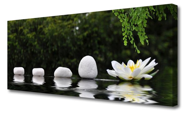Obraz na plátne Kamene kvet umenie 125x50 cm