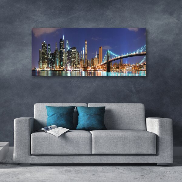 Obraz na plátne Most mesto architektúra 125x50 cm