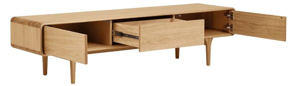 MUZZA TV stolík CHARL 180 x 45 cm dub prírodný