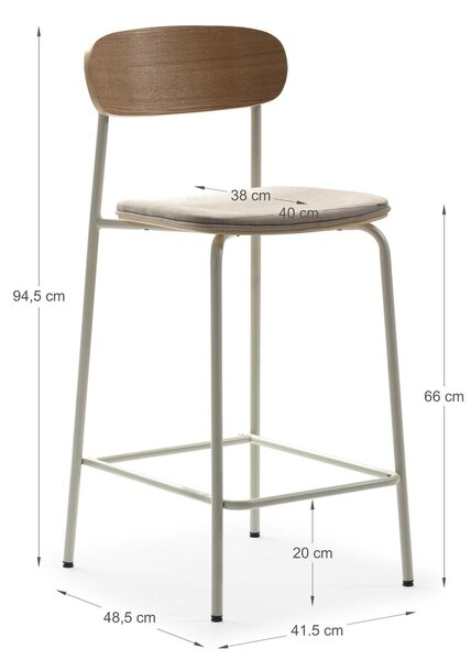 MUZZA Barová stolička ANARIA 66 cm béžová