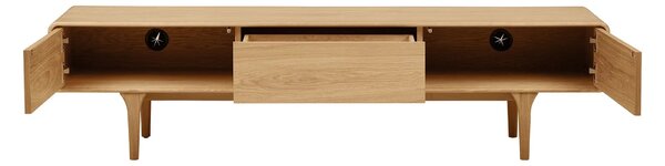 MUZZA TV stolík CHARL 180 x 45 cm dub prírodný