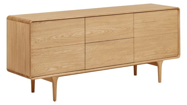 MUZZA Komoda CHARL 180 x 45 cm dub prírodný