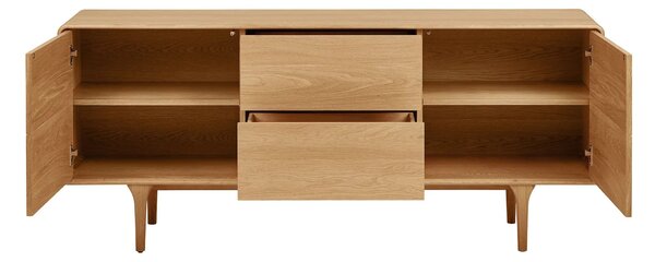 MUZZA Komoda CHARL 180 x 45 cm dub prírodný