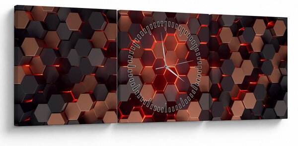 Obraz - Futuristická abstrakcia (s hodinami) (90x30 cm)