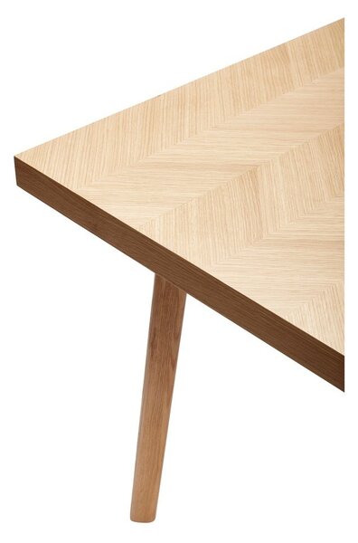 Jedálenský stôl v dekore duba 100x200 cm Herringbone – Hübsch