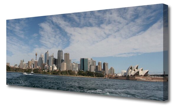 Obraz Canvas Mesto more domy sydney 125x50 cm