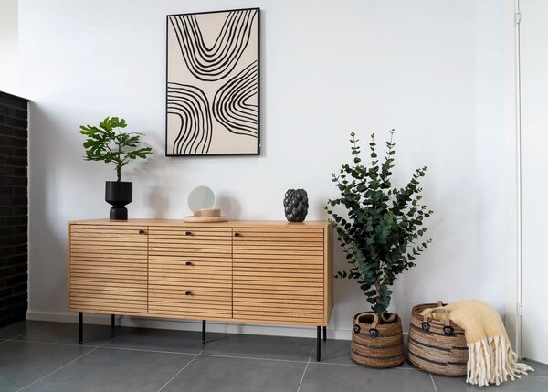 MUZZA Komoda OSAKA 150 x 40 cm prírodná