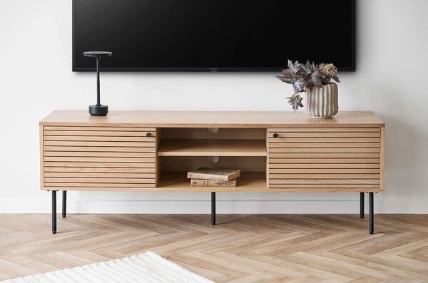 MUZZA TV stolík OSAKA 150 x 40 cm prírodný