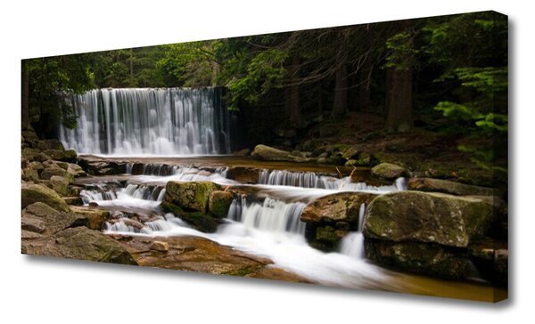 Obraz Canvas Vodopád les príroda 125x50 cm