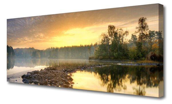 Obraz Canvas Jazero kamene krajina 125x50 cm