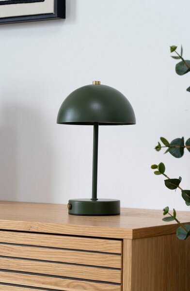MUZZA Nabíjacia stolná LED lampa VENAM zelená