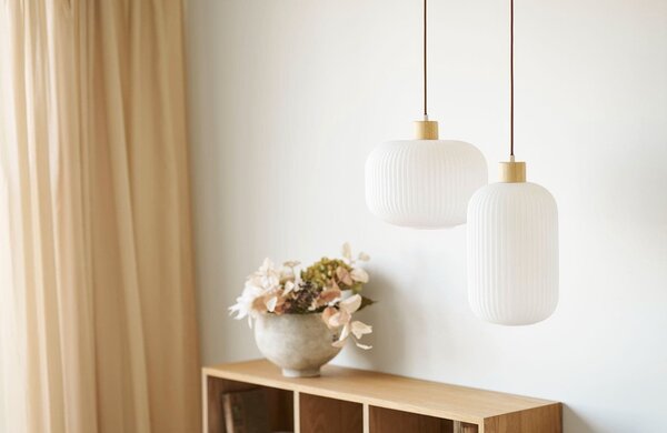 MUZZA Stropná lampa GILORA ø 30 cm biela