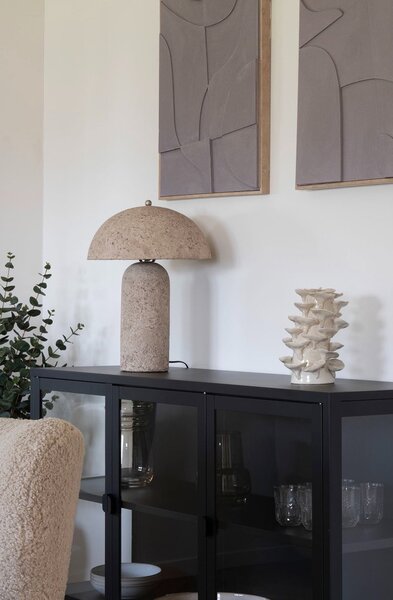 MUZZA Stolná lampa LEAS prírodná