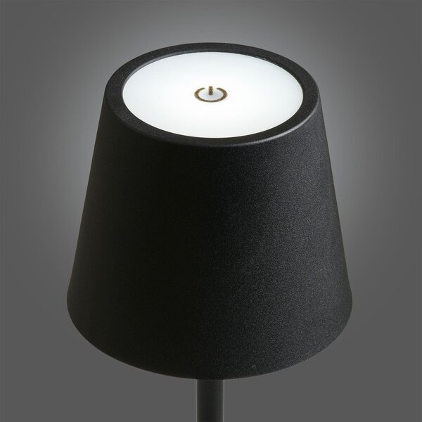 MUZZA Nabíjacia stolná LED lampa BRAD čierna