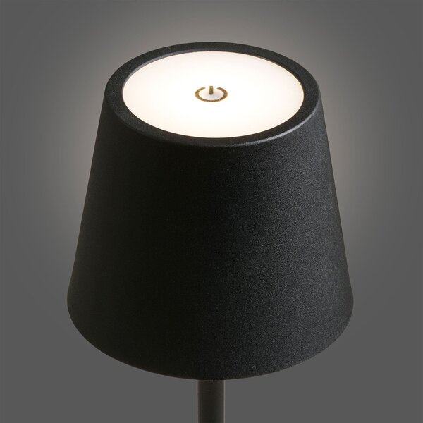 MUZZA Nabíjacia stolná LED lampa BRAD čierna