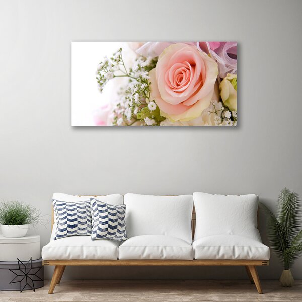 Obraz na plátne Ruže kvety rastlina 125x50 cm