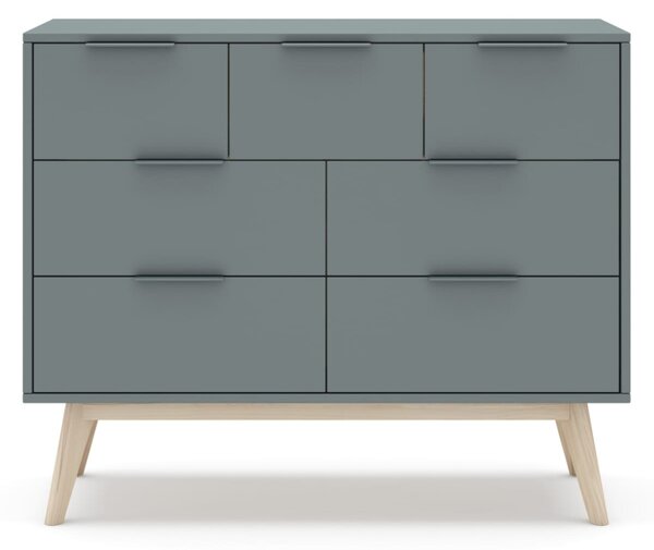 MUZZA Komoda COSI 120 x 83 cm modrá