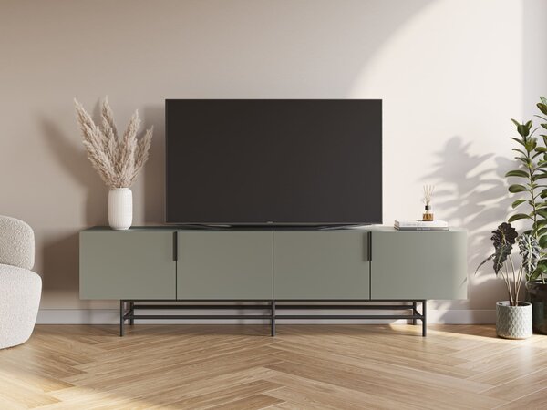 MUZZA TV stolík EDZIO 200 x 55 cm zelený