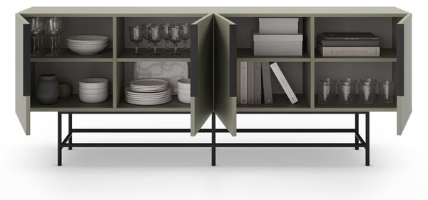 MUZZA Komoda EDZIO 200 x 78 cm zelená