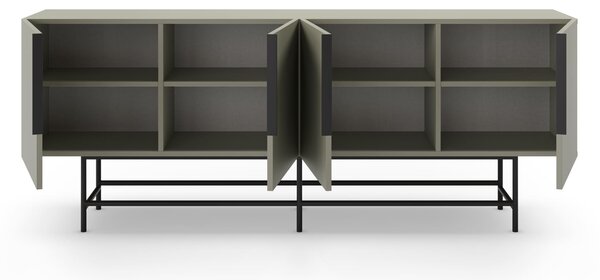 MUZZA Komoda EDZIO 200 x 78 cm zelená