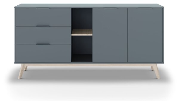 MUZZA Komoda COSI 165 x 81 cm modrá