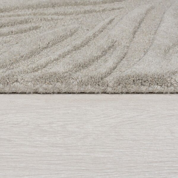 Flair Rugs, Kusový koberec Solace Lino Leaf Grey, 160x230, šedá, obývacia izba