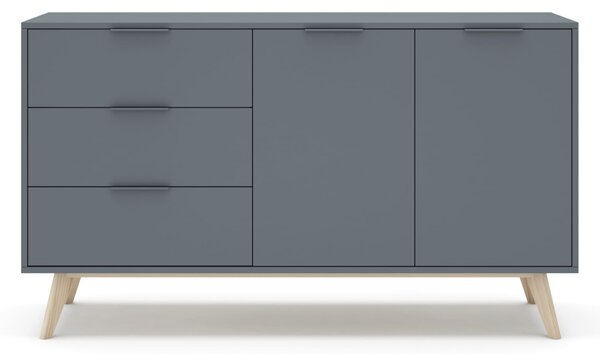 MUZZA Komoda COSI 140 x 81 cm modrá