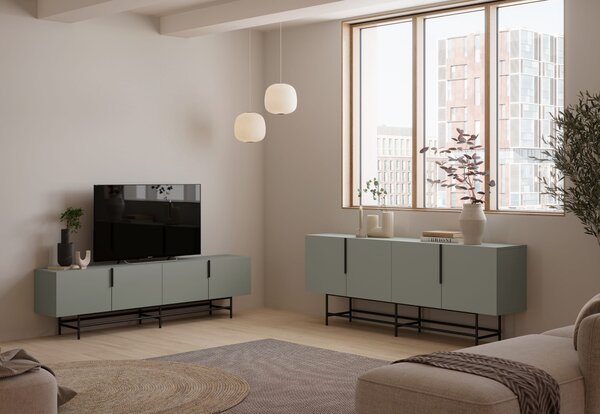 MUZZA Komoda EDZIO 200 x 78 cm zelená