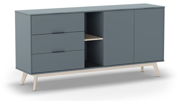 MUZZA Komoda COSI 165 x 81 cm modrá