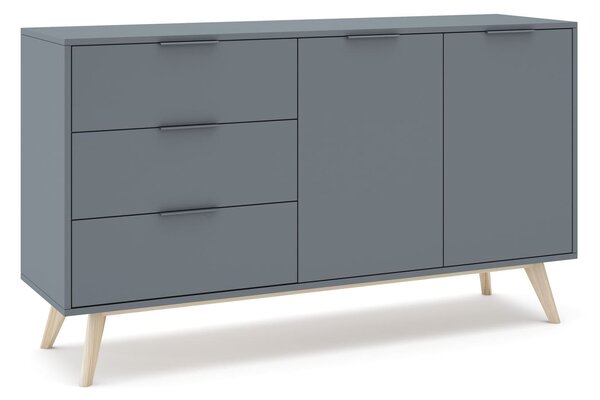 MUZZA Komoda COSI 140 x 81 cm modrá