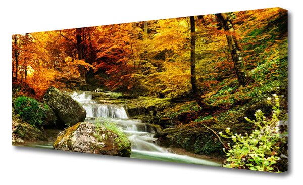 Obraz na plátne Vodopád les príroda 125x50 cm