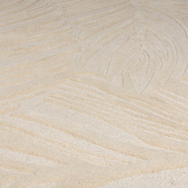 Flair Rugs , Kusový koberec Solace Lino Leaf Natural, 120x170, béžová, obývacia izba