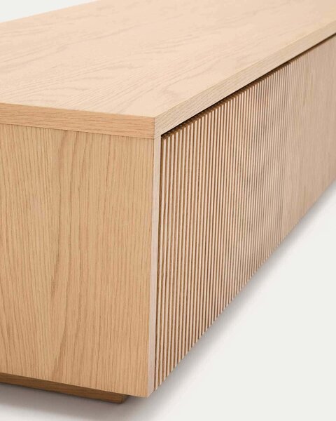 MUZZA TV stolík Elvine 200 × 30 cm dubový