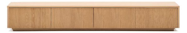MUZZA TV stolík Elvine 200 × 30 cm dubový