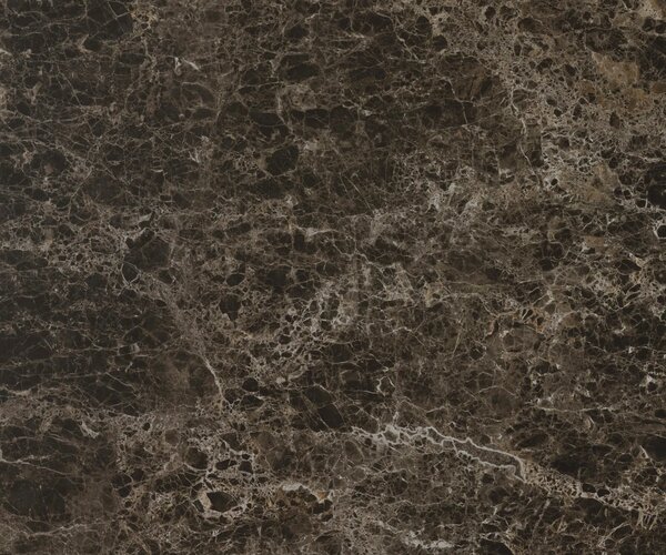 DELIFE Konzolový stolík Edge zaoblený 180×40 cm keramika Emperador Extra Lucidato tmavohnedá Estelo kov titánová farba